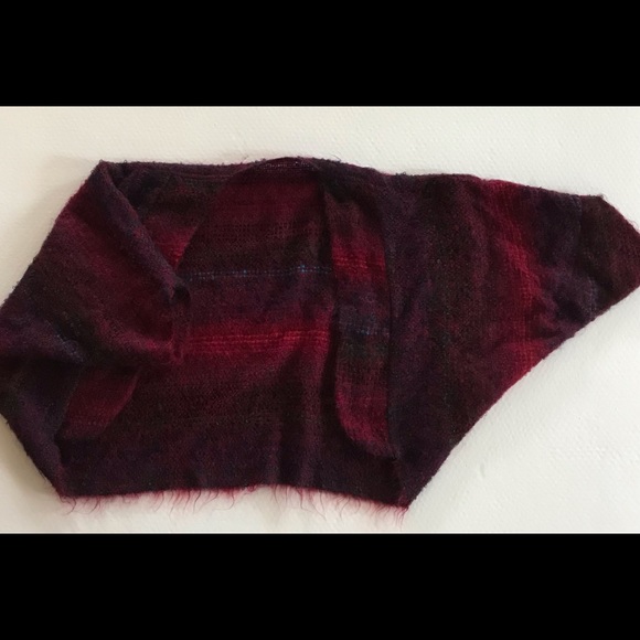 Vintage Handmade Cropped Bat Wing Sweater Jacket - Picture 9 of 9